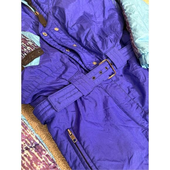 Vintage Kaelin Ski Suit Women’s Small Retro Style Blue Purple - Picture 6 of 6